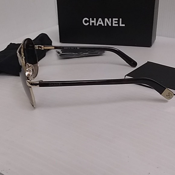 Chanel sunglasses 4201unisex gold frame brown lens - Picture 4 of 8